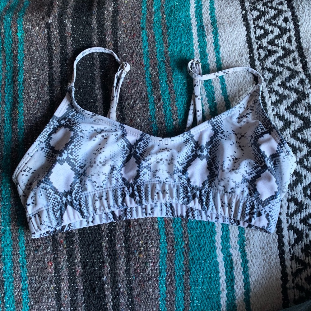 SHEIN snake skin bikini top